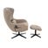 3 Poltrona de Massagem Nevada Rivatti Estofado PU Fendi Base Aco Preto c_ Apoio para Pes c_ Controle